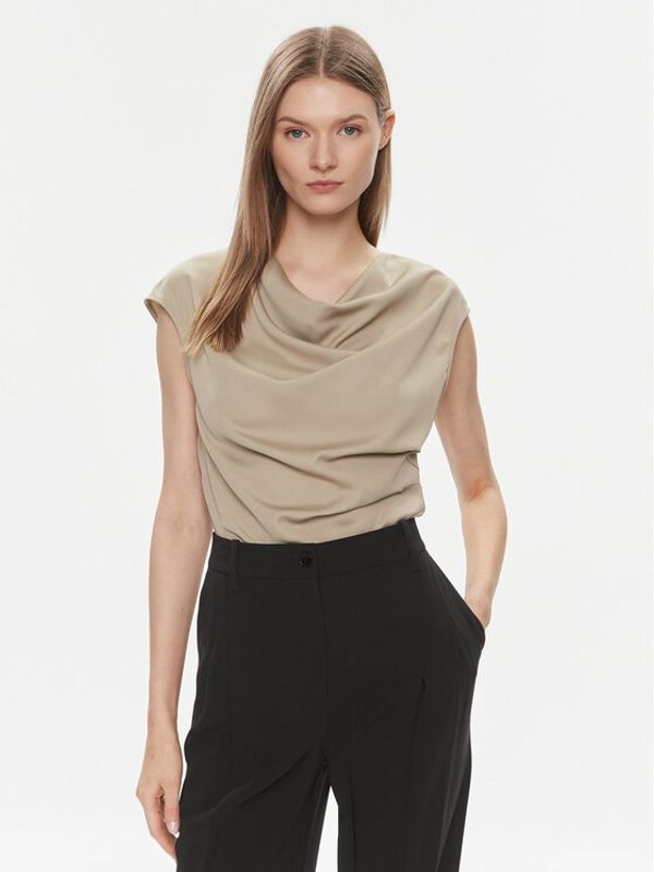 Calvin Klein Calvin Klein Majica K20K206281 Bež Slim Fit