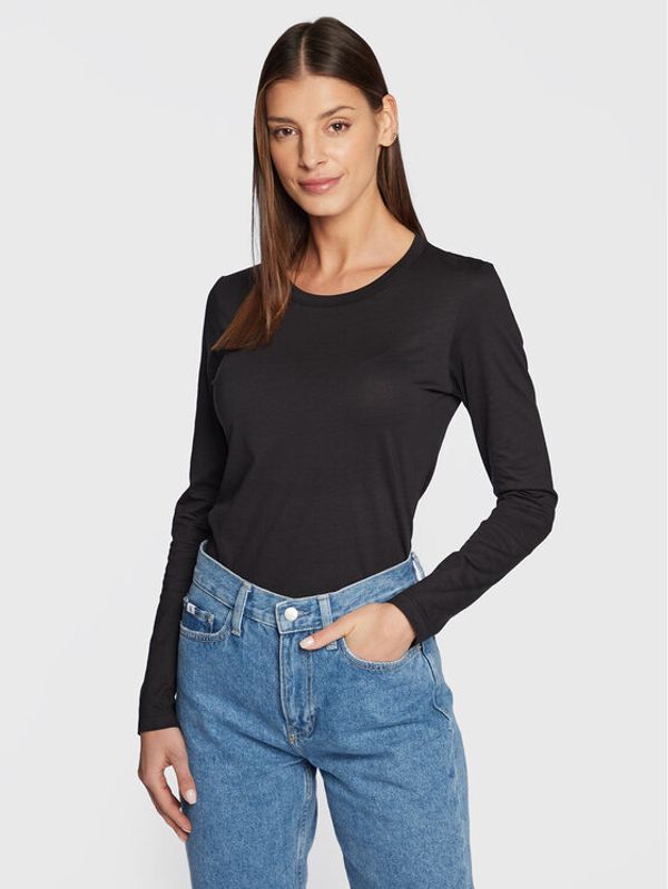 Calvin Klein Calvin Klein Majica Smooth K20K205337 Crna Regular Fit