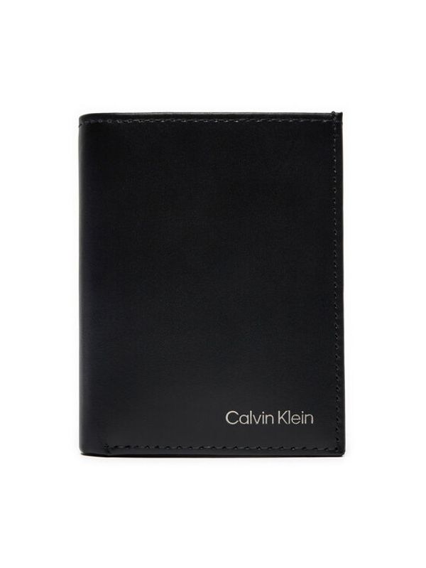 Calvin Klein Calvin Klein Mali muški novčanik Ck Smooth Bifold 6Cc W/Coin K50K512072 Crna