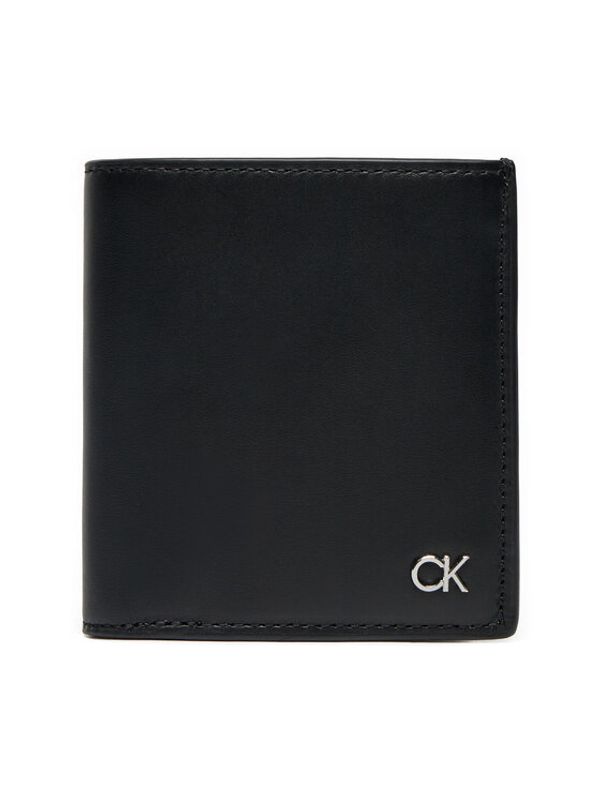 Calvin Klein Calvin Klein Mali muški novčanik Metal Ck Trifold 6Cc W/Coin K50K512290 Crna