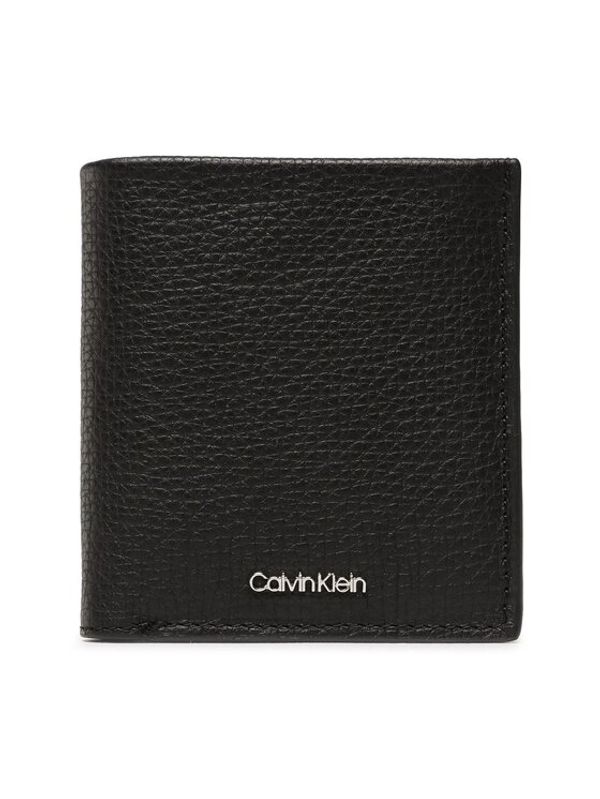Calvin Klein Calvin Klein Mali muški novčanik Minimalism Trifold 6Cc W/Coin K50K509624 Crna