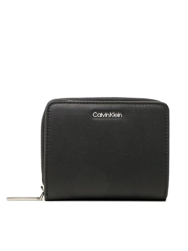Calvin Klein Calvin Klein Mali ženski novčanik Ck Must Z/A Walle W/Flap Md K60K610300 Crna