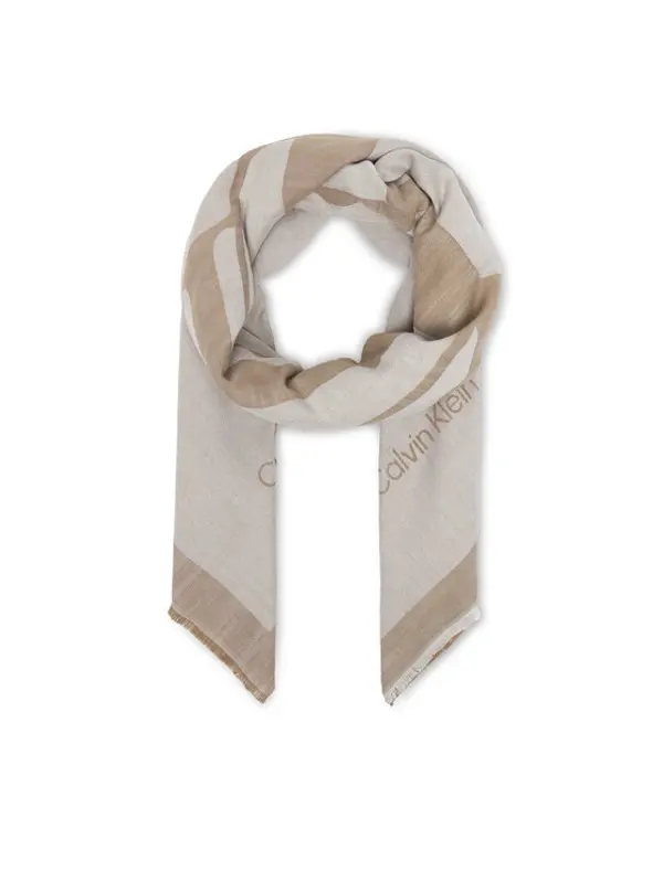 Calvin Klein Calvin Klein Marama Calvin Chambray Square Scarf LV04F8085G Bež