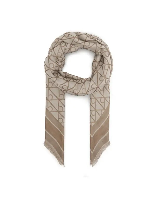 Calvin Klein Calvin Klein Marama Emblem Aop Jacquard Square Scarf LV04F8080G Bež