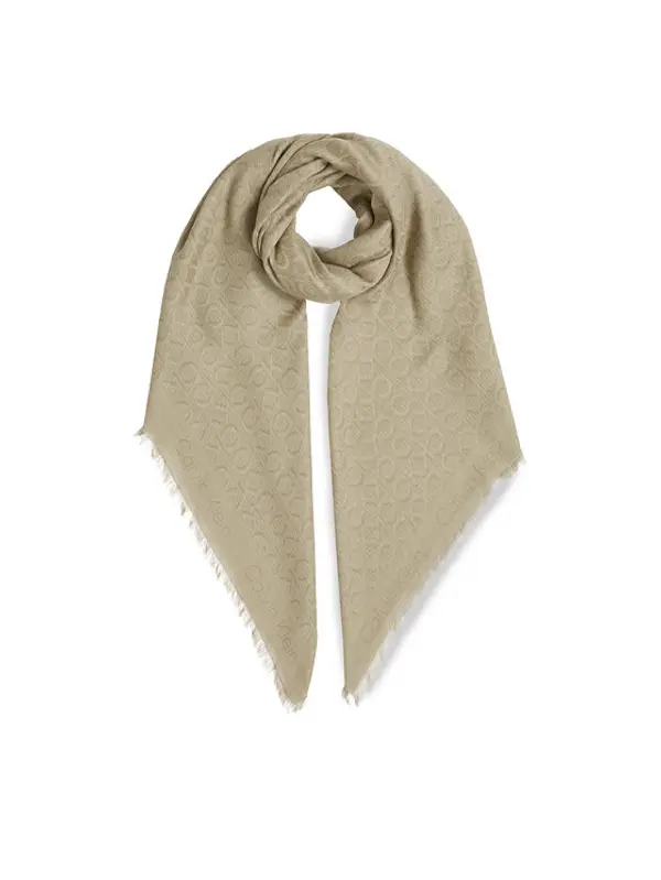 Calvin Klein Calvin Klein Marama Monogram Jacquard Scarf K60K608779 Zelena