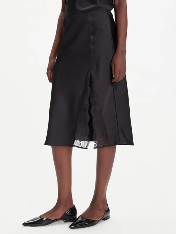 Calvin Klein Calvin Klein Midi suknja LV044C672G Crna Regular Fit