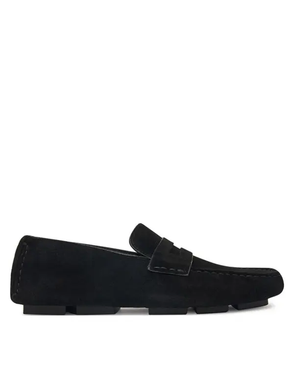 Calvin Klein Calvin Klein Mokasinke Square Driver Suede HW0HW02844 Crna