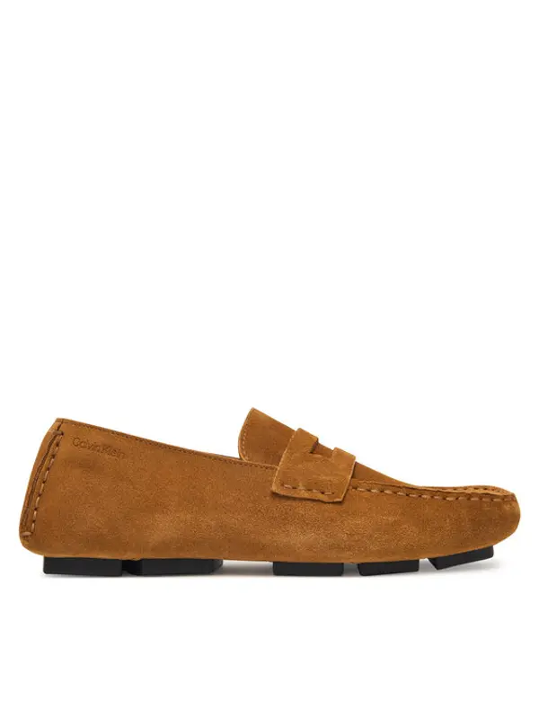 Calvin Klein Calvin Klein Mokasinke Square Driver Suede HW0HW02844 Smeđa