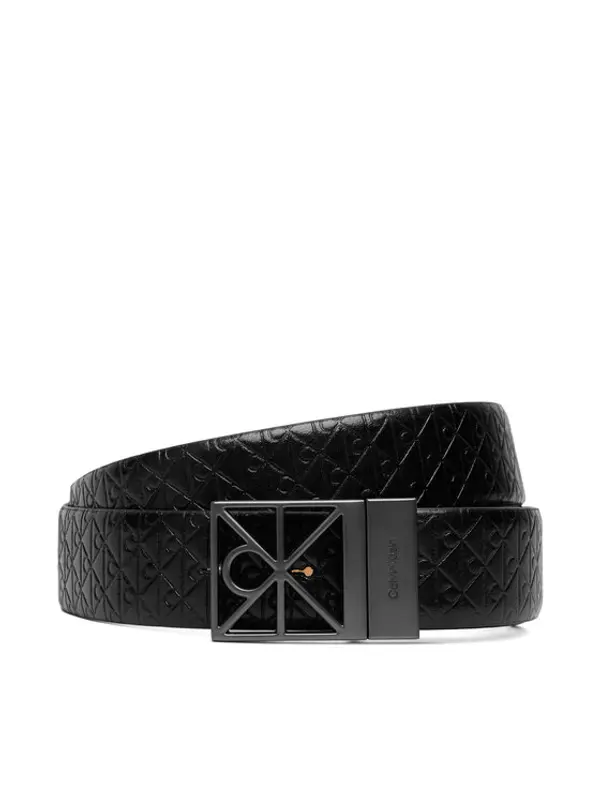 Calvin Klein Calvin Klein Muški remen Emblem Cutout W/ Aop 35mm Adj LV04D7122G Crna
