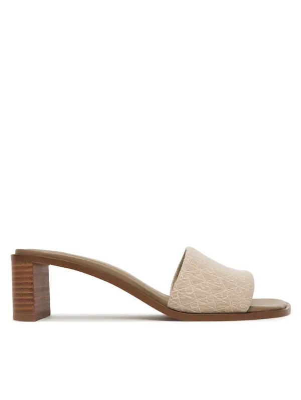 Calvin Klein Calvin Klein Natikače Block Heel Sandal Aop HW0HW03016 Bež