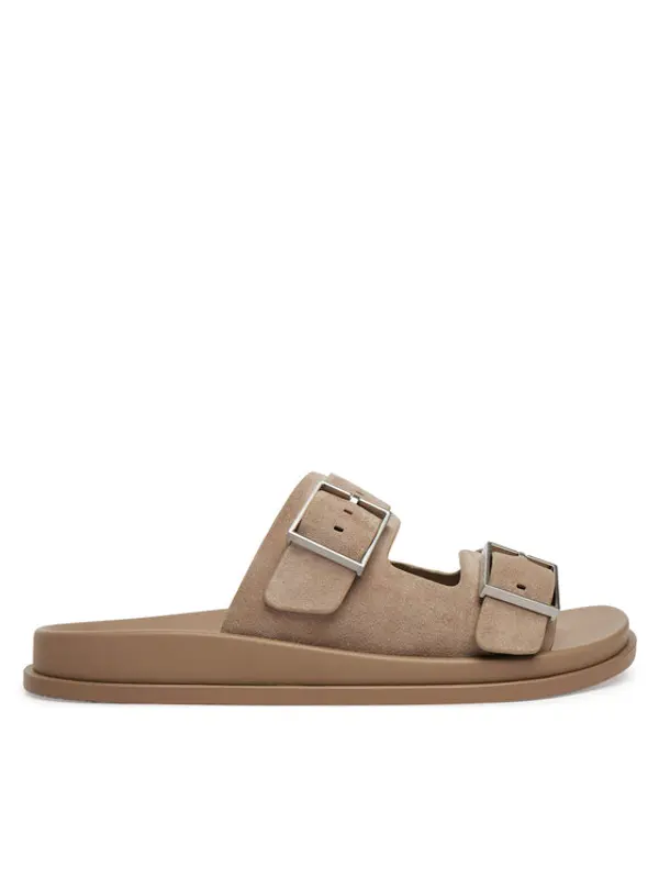 Calvin Klein Calvin Klein Natikače City Sandal Buckle Suede HW0HW03130 Bež