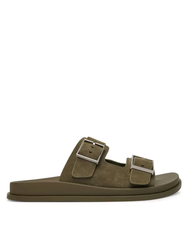 Calvin Klein Calvin Klein Natikače City Sandal Buckle Suede HW0HW03130 Zelena