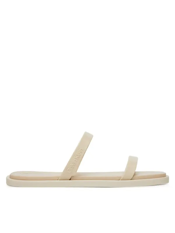 Calvin Klein Calvin Klein Natikače Double Bar Slide - Jelly HW0HW02417 Écru