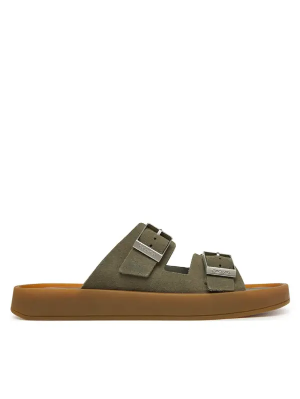 Calvin Klein Calvin Klein Natikače Ergon Double Bar Sandal Su HM0HM02094 Zelena