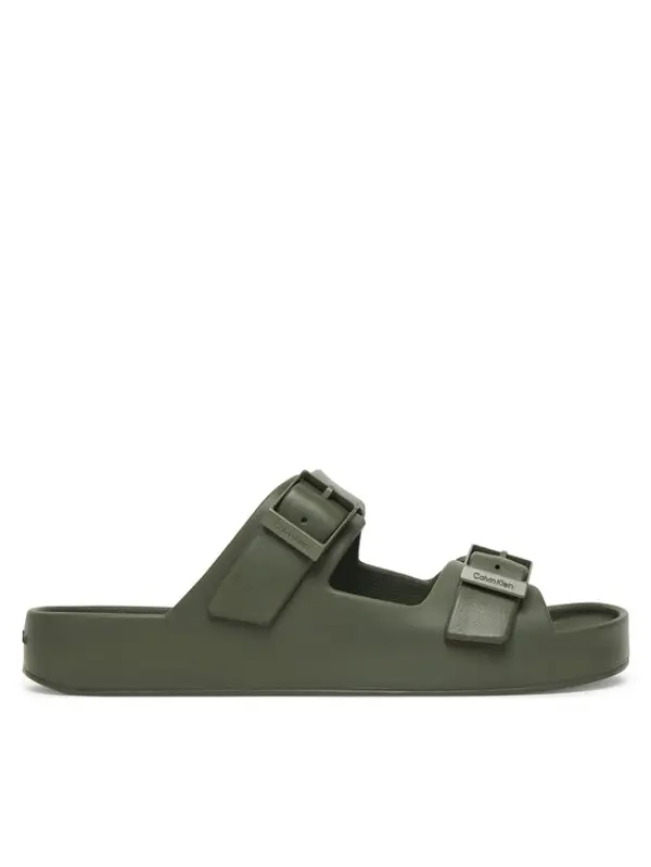 Calvin Klein Calvin Klein Natikače Ergon Eva Double Bar Sandal HM0HM02116 Zelena
