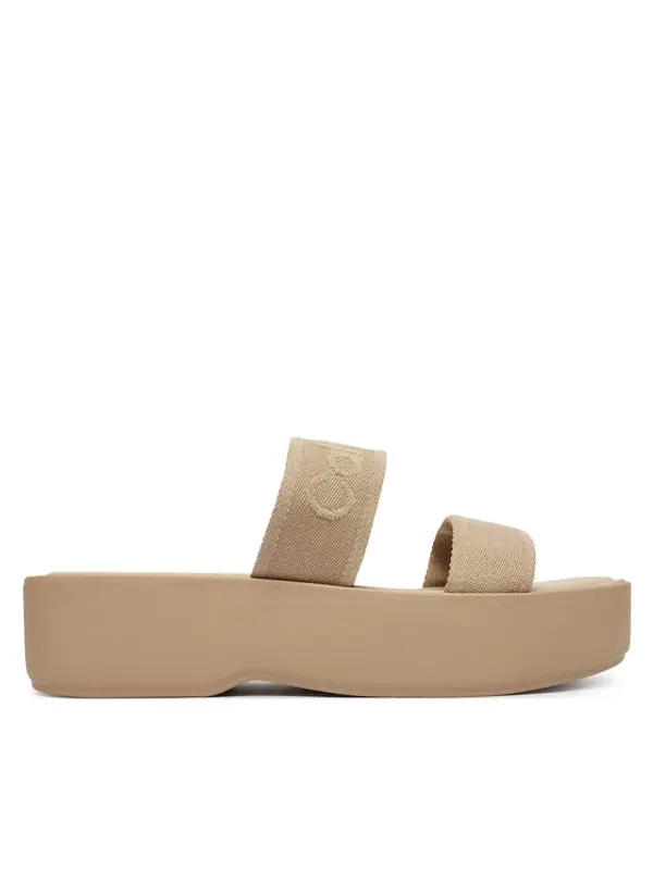 Calvin Klein Calvin Klein Natikače Flatform Sndl Webbing HW0HW02878 Bež