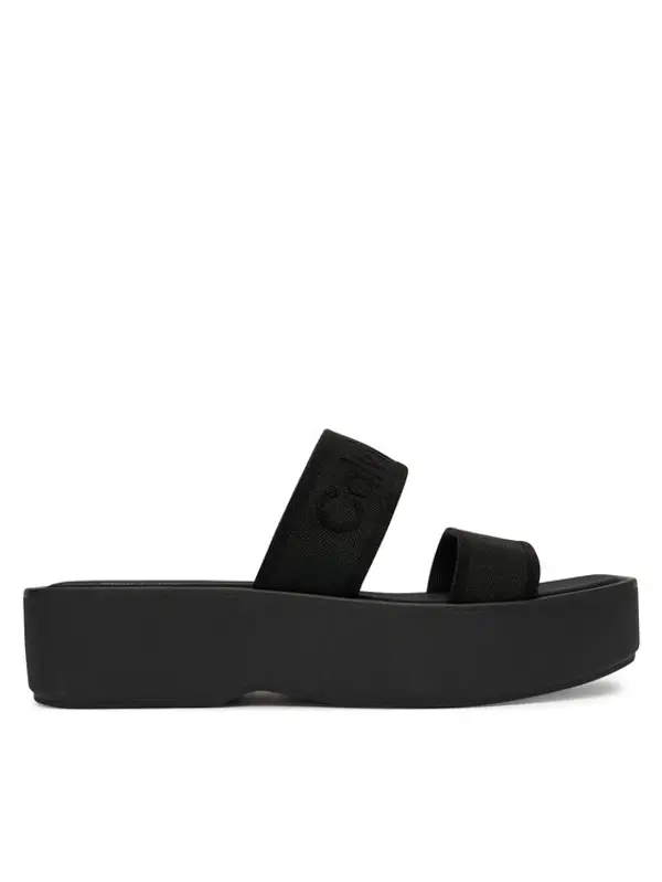 Calvin Klein Calvin Klein Natikače Flatform Sndl Webbing HW0HW02878 Crna