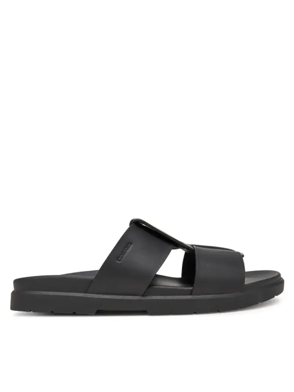 Calvin Klein Calvin Klein Natikače Lug Sandal Double T Lth HM0HM01734 Crna