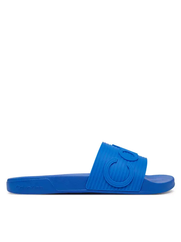 Calvin Klein Calvin Klein Natikače Nemo - Contoured Emblem Logo Sliders HM0HM02113 Plava