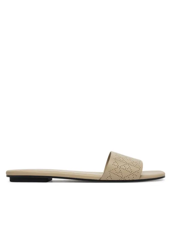 Calvin Klein Calvin Klein Natikače Org Flat Sndl One Bar Lth Aop HW0HW02857 Bež