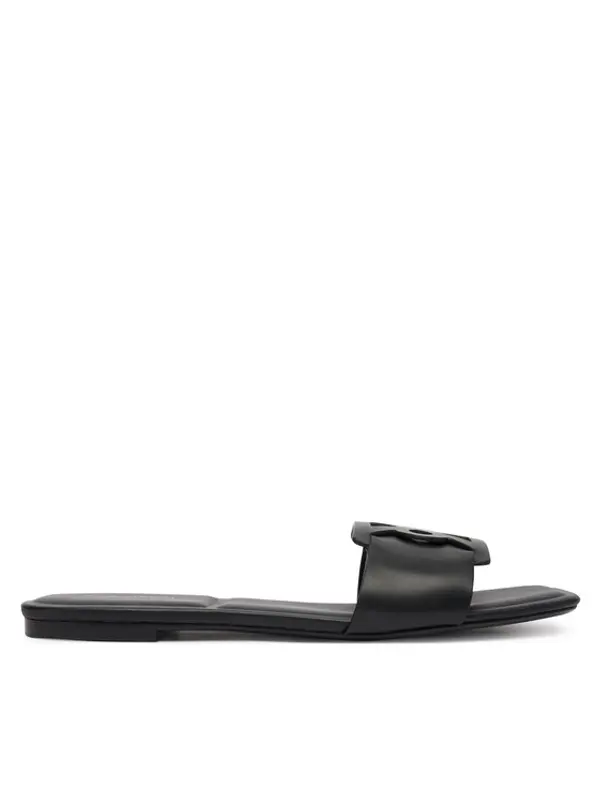 Calvin Klein Calvin Klein Natikače Square Flat Sandal Emblem HW0HW03128 Crna