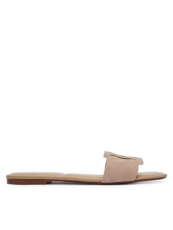 Calvin Klein Calvin Klein Natikače Square Flat Sndl Embl Suede HW0HW03055 Bež