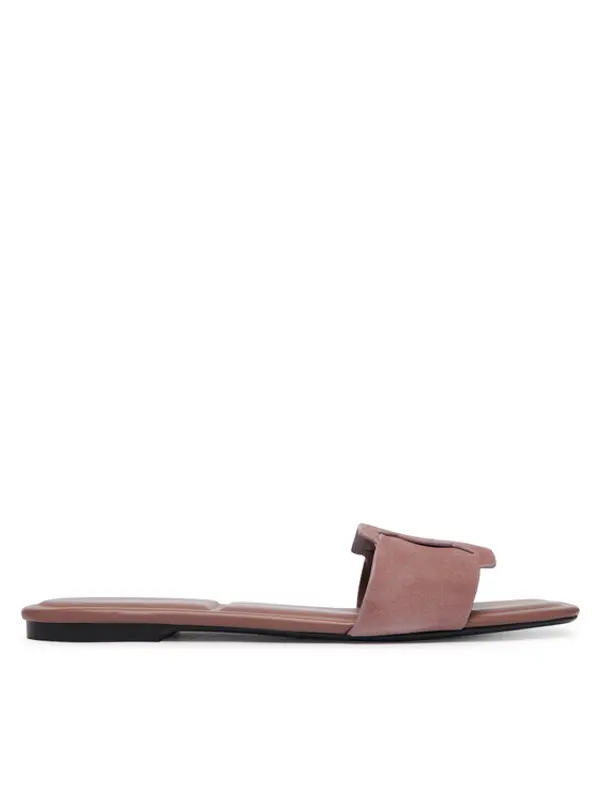 Calvin Klein Calvin Klein Natikače Square Flat Sndl Embl Suede HW0HW03055 Bež