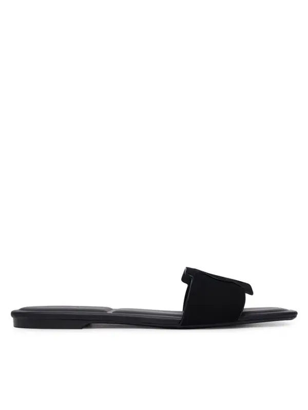 Calvin Klein Calvin Klein Natikače Square Flat Sndl Embl Suede HW0HW03055 Crna