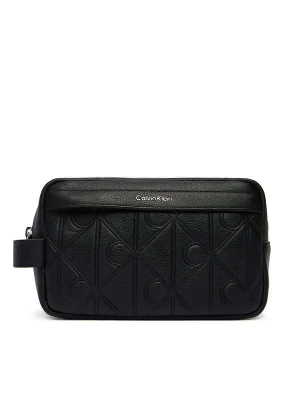 Calvin Klein Calvin Klein Neseser Xl Emblem Aop Embo?Ss Dopp Kit LV04D1179G Crna
