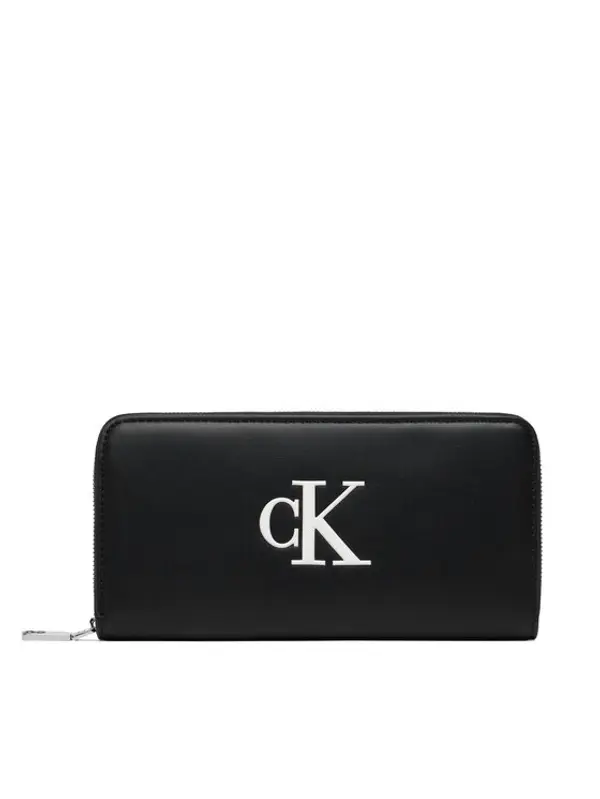 Calvin Klein Calvin Klein Novčanik Bold Ck Long Zip Around LV04F1077G Crna