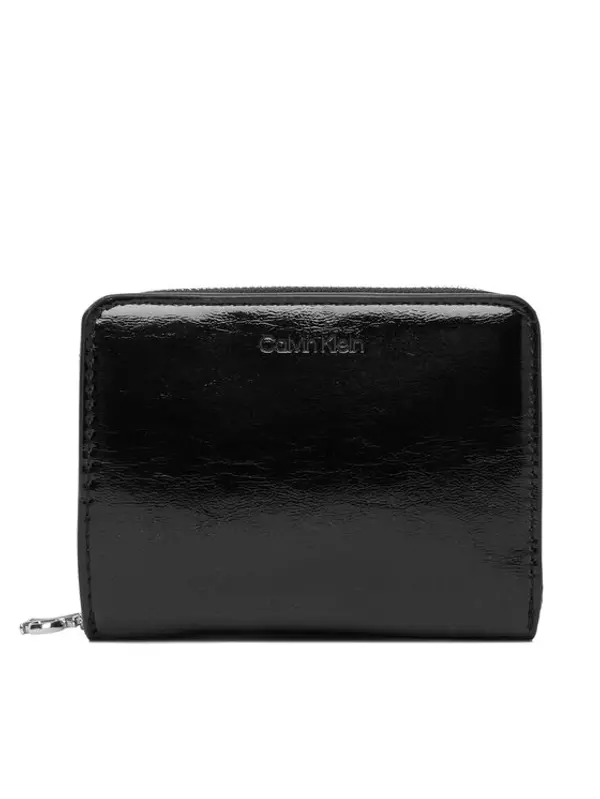 Calvin Klein Calvin Klein Novčanik Ck Metallic Flap Zip Around LV04F1103G Crna