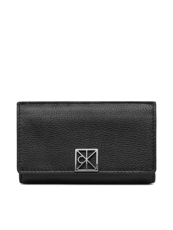 Calvin Klein Calvin Klein Novčanik Emblem Hw Pebble Snap Cardholder LV04F1127G Crna