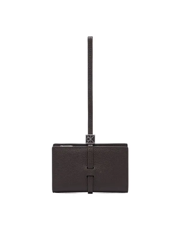 Calvin Klein Calvin Klein Novčanik Emblem Hw Pebble Wallet On Strap LV04F1130G Smeđa