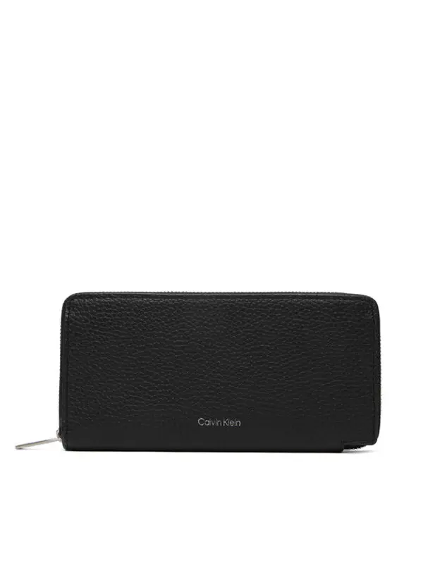 Calvin Klein Calvin Klein Novčanik Foil Emboss Long Zip Around LV04D1242G Crna