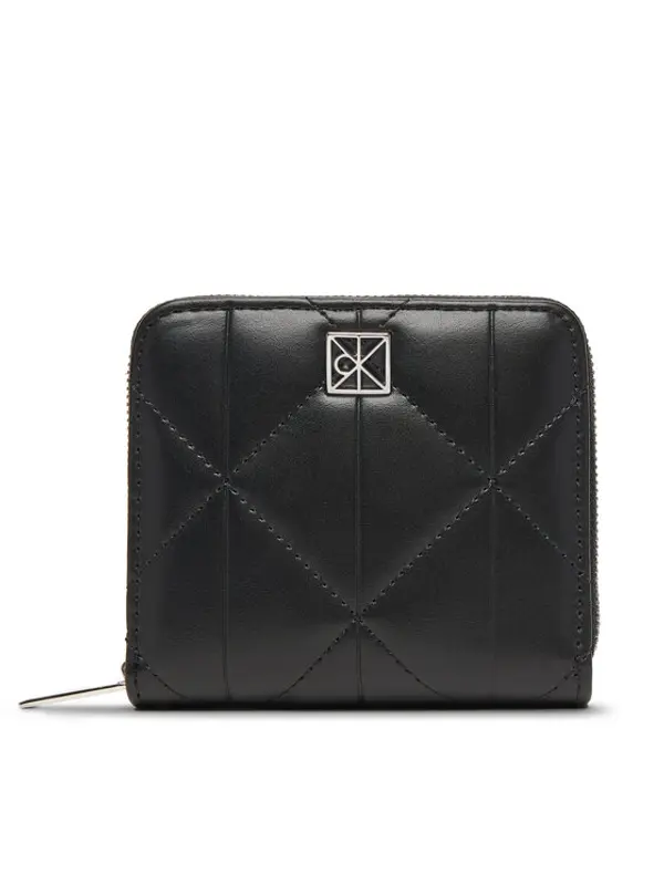 Calvin Klein Calvin Klein Novčanik Quilted Square Zip Around LV04F1121G Crna