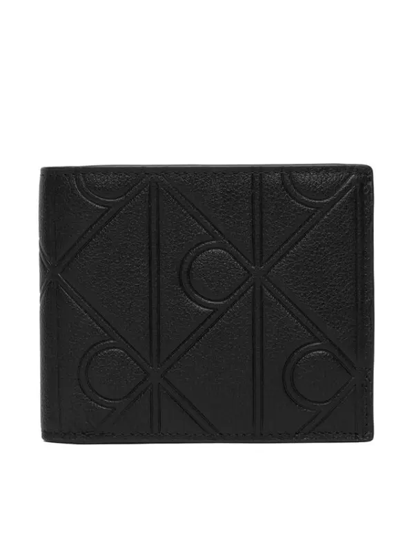 Calvin Klein Calvin Klein Novčanik Xl Emblem Aop Emboss Ew Billfold LV04D1177G Crna