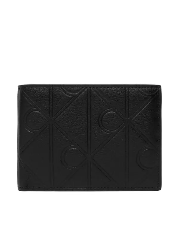 Calvin Klein Calvin Klein Novčanik Xl Emblem Aop Emboss Trifold LV04D1235G Crna