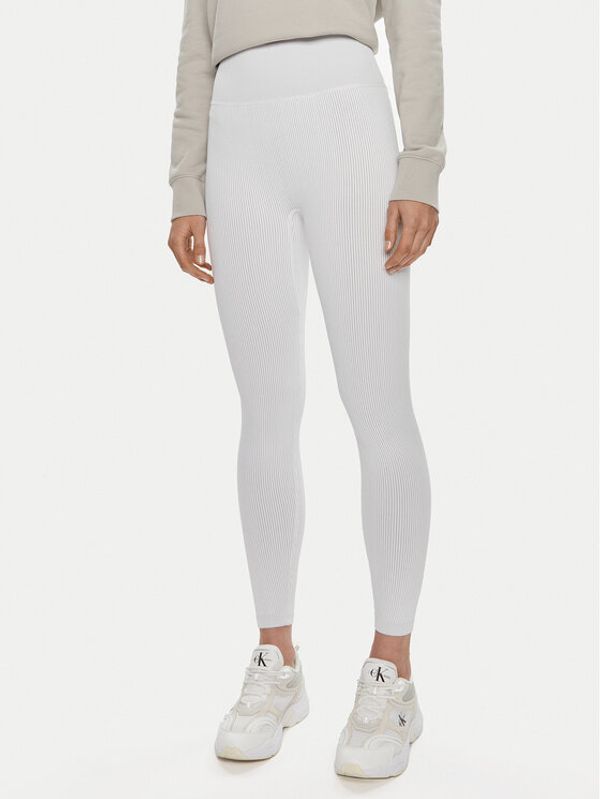 Calvin Klein Performance Calvin Klein Performance Leggings 00GWS4L643 Bijela Slim Fit