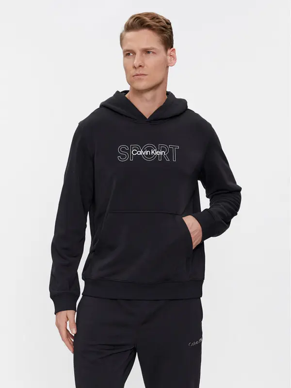 Calvin Klein Performance Calvin Klein Performance Majica dugih rukava Graphic 00GMS4W339 Crna Regular Fit