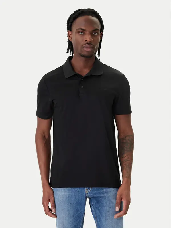 Calvin Klein Calvin Klein Polo Birdseye LV04LF208G Crna Regular Fit