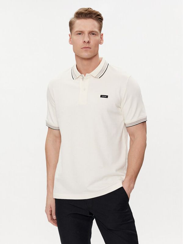 Calvin Klein Calvin Klein Polo K10K112469 Écru Regular Fit