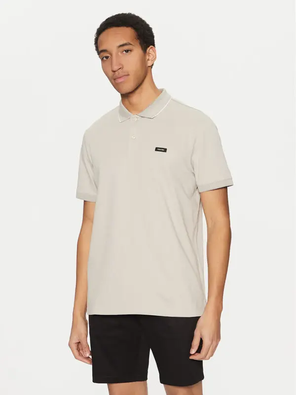 Calvin Klein Calvin Klein Polo K10K114141 Bež Regular Fit