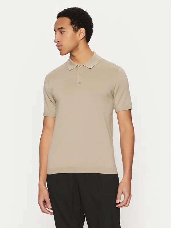 Calvin Klein Calvin Klein Polo K10K114476 Bež Regular Fit