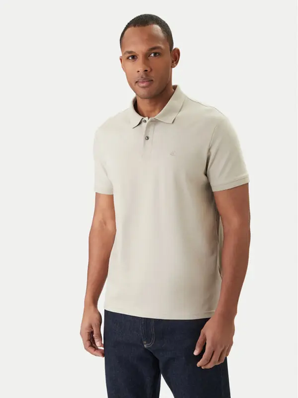 Calvin Klein Calvin Klein Polo LV04LC254G Bež Slim Fit