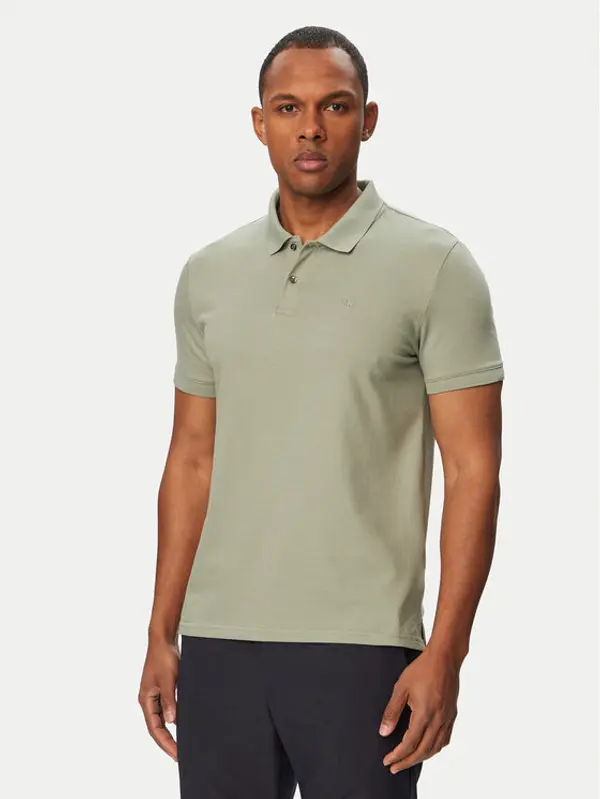 Calvin Klein Calvin Klein Polo LV04LC254G Kaki Slim Fit