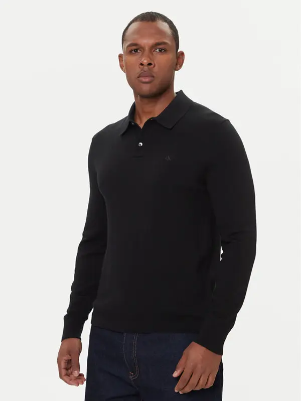 Calvin Klein Calvin Klein Polo LV04LD319G Crna Regular Fit