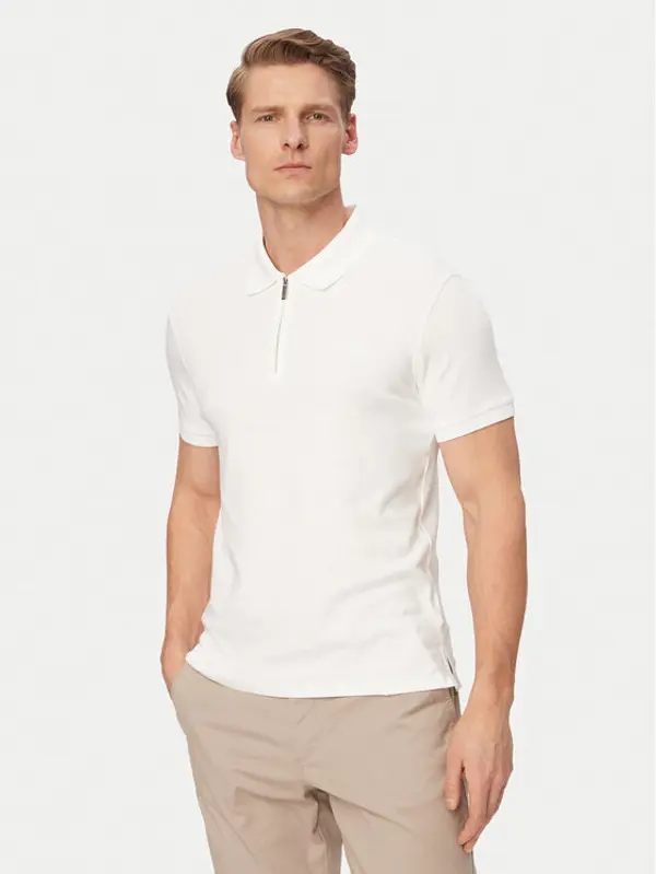 Calvin Klein Calvin Klein Polo LV04LE255G Bijela Slim Fit