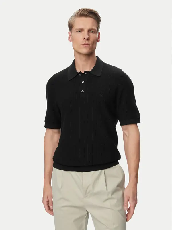 Calvin Klein Calvin Klein Polo LV04LG313G Crna Regular Fit