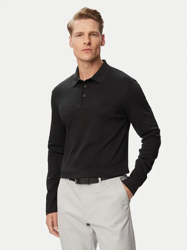 Calvin Klein Calvin Klein Polo Supima LV04LH240G Crna Slim Fit