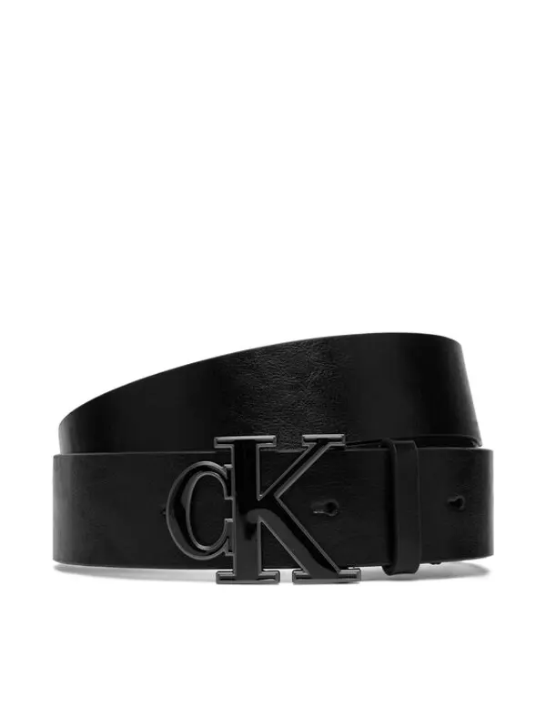Calvin Klein Calvin Klein Remen Ck Enamel Buckle 40Mm LV04D7150G Crna
